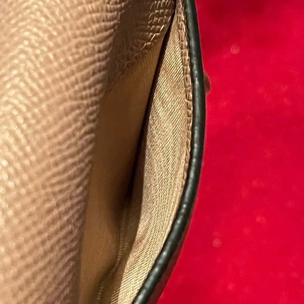 Dior Tan Leather Wallet with Gold Accent